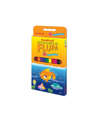 Goldfish GF-12 Flupa Colour Pencil Full Size 12 Colours
