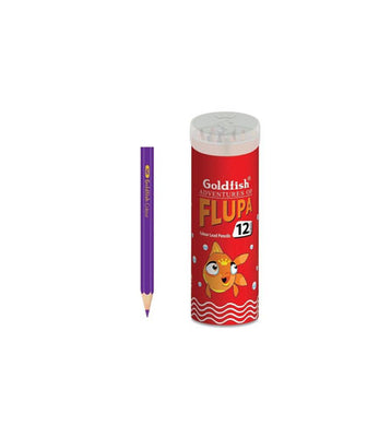 GoldFish Flupa Wooden Colors Pencils Half Size – 12 Colors
