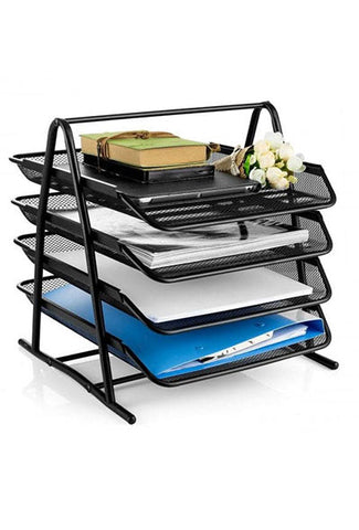 4 Tier Heavy-Duty Metal Document Tray