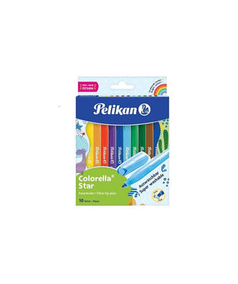 Pelikan Fibre tip pens colorella star triangualt 12 colors 985663