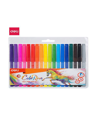 Deli Felt Pens 18 Colours