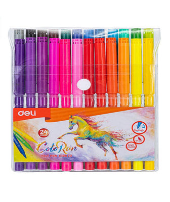 Deli Felt Pens 24 Colours