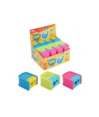 Deli Pop Double Hole Pencil Sharpener R00300 Pack of 36
