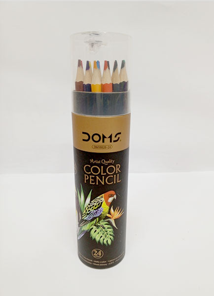 Colour Pencil #18826-24 Black Round Box