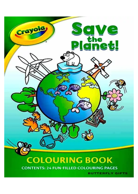 Kids Boys Girls Crayola Save the Planet Colouring Book Fun Educational Book
