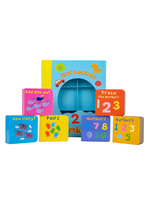 First Learners 123 Numbers Set of 6 Educational Board Books For Children 3+ New