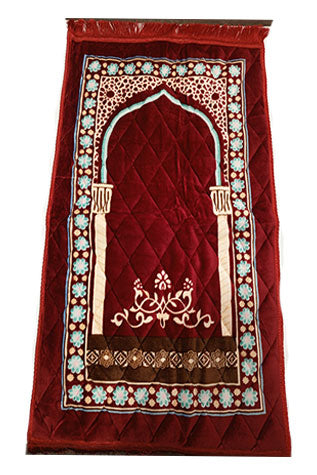 Imported Prayer Mat Ultra Foam: Maroon Color