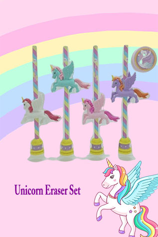 Unicorn Eraser Set