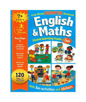LEAP AHEAD BUMPER WORKBOOK: 7+ YEARS ENGLISH & MATHS