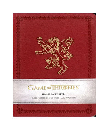 Game of Thrones House Lannister Ruled Notebook