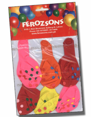 Balloons Polka Cot Multicolour Pack Of 6pcs