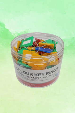 Multicolour Key Rings box
