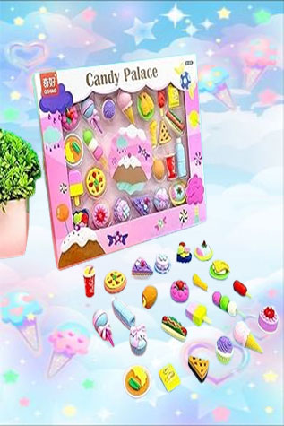 Candy Palace Erasers With Different Shapes