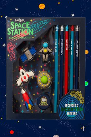 Space Station: Pencil & Erasers Set