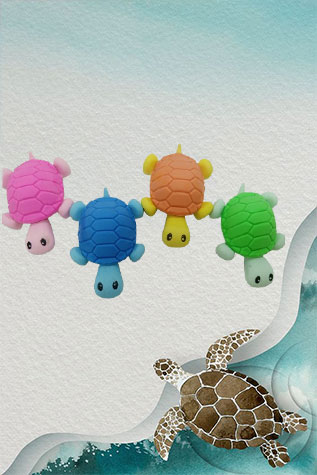 Turtle Soft Eraser(Pack Of 4)