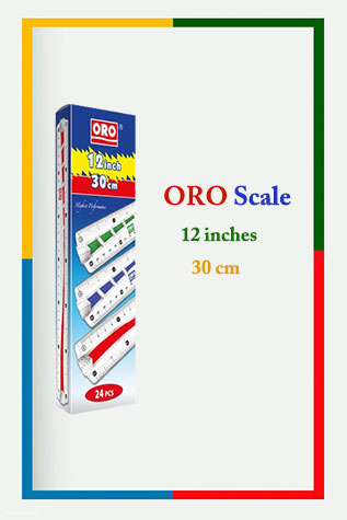 ORO Plastic Scale(Pack of 6)