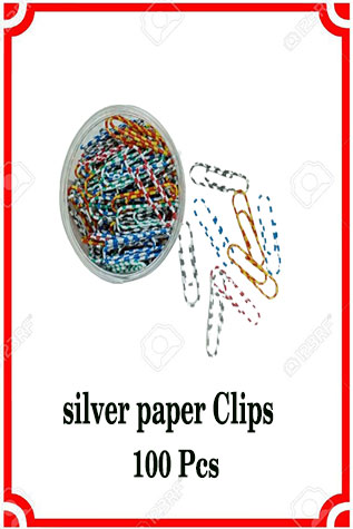 Silver Paper Clips 100 Pcs