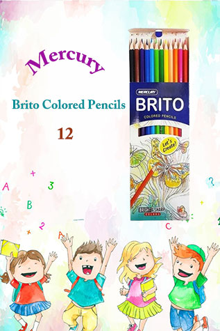 Mercury Brito 12 Colour Pencils Full Size