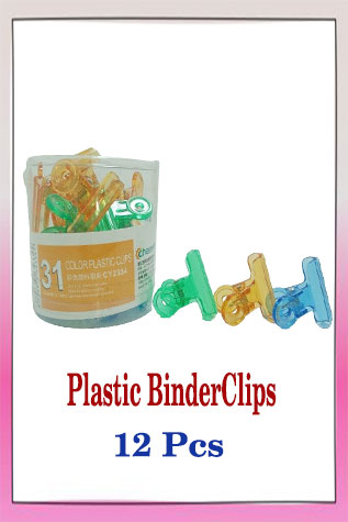 Plastic Binder Clips 12 Pcs