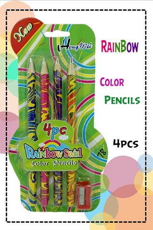 Rainbow Color Pencils 4-Pcs