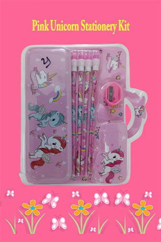 Pink Unicorn Stationery Kit