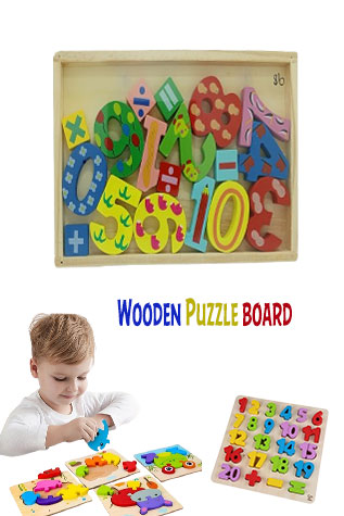 Numeric Wooden Puzzle Board